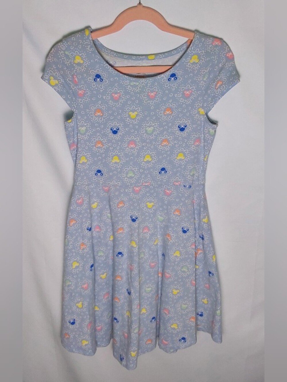 Girls Peach Lace Puff-Sleeve Dress + Disney Jumping Beans Dress - Picture 5 of 9